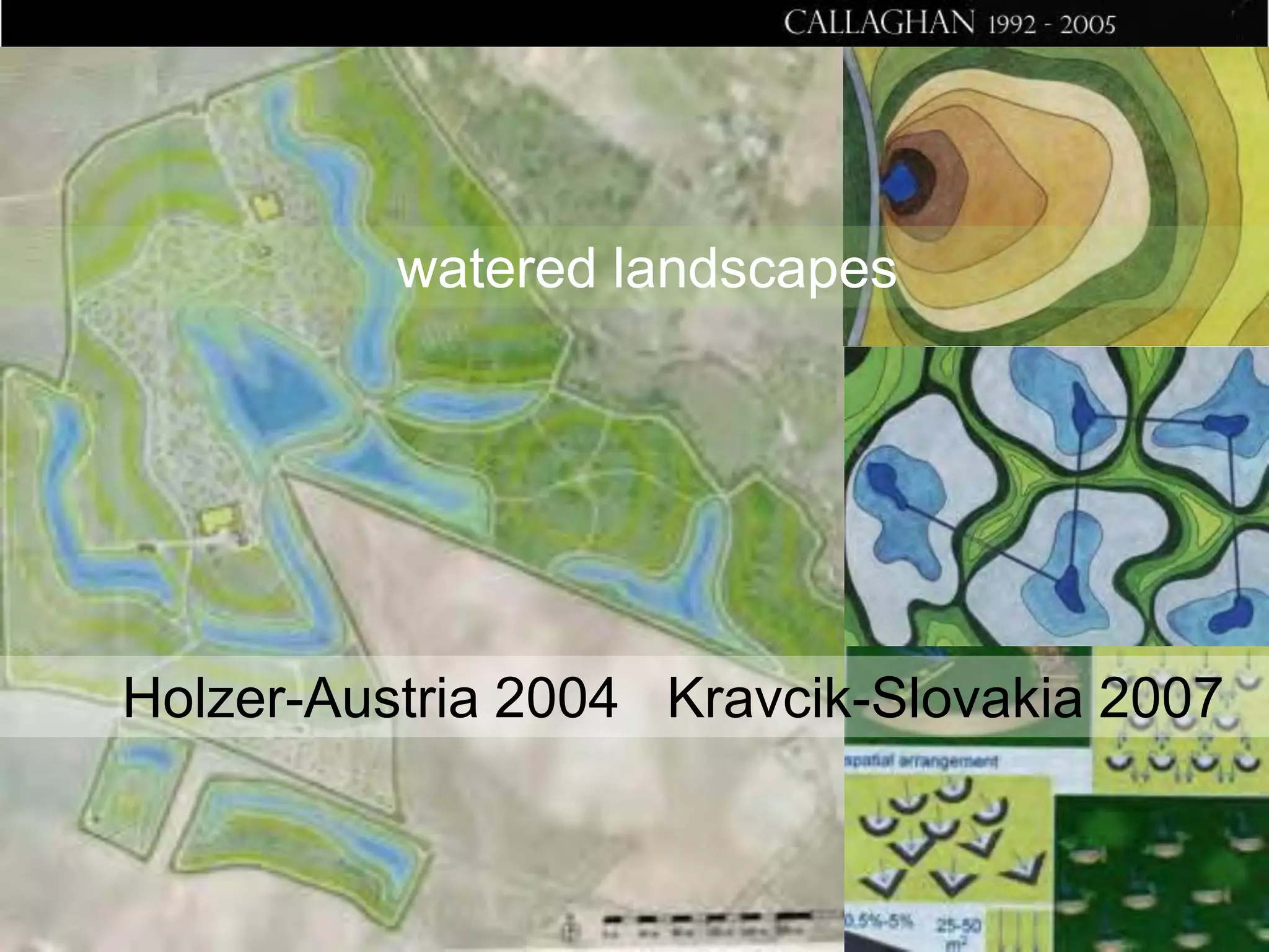 watered landscapes

Holzer-Austria 2004 Kravcik-Slovakia 2007

 