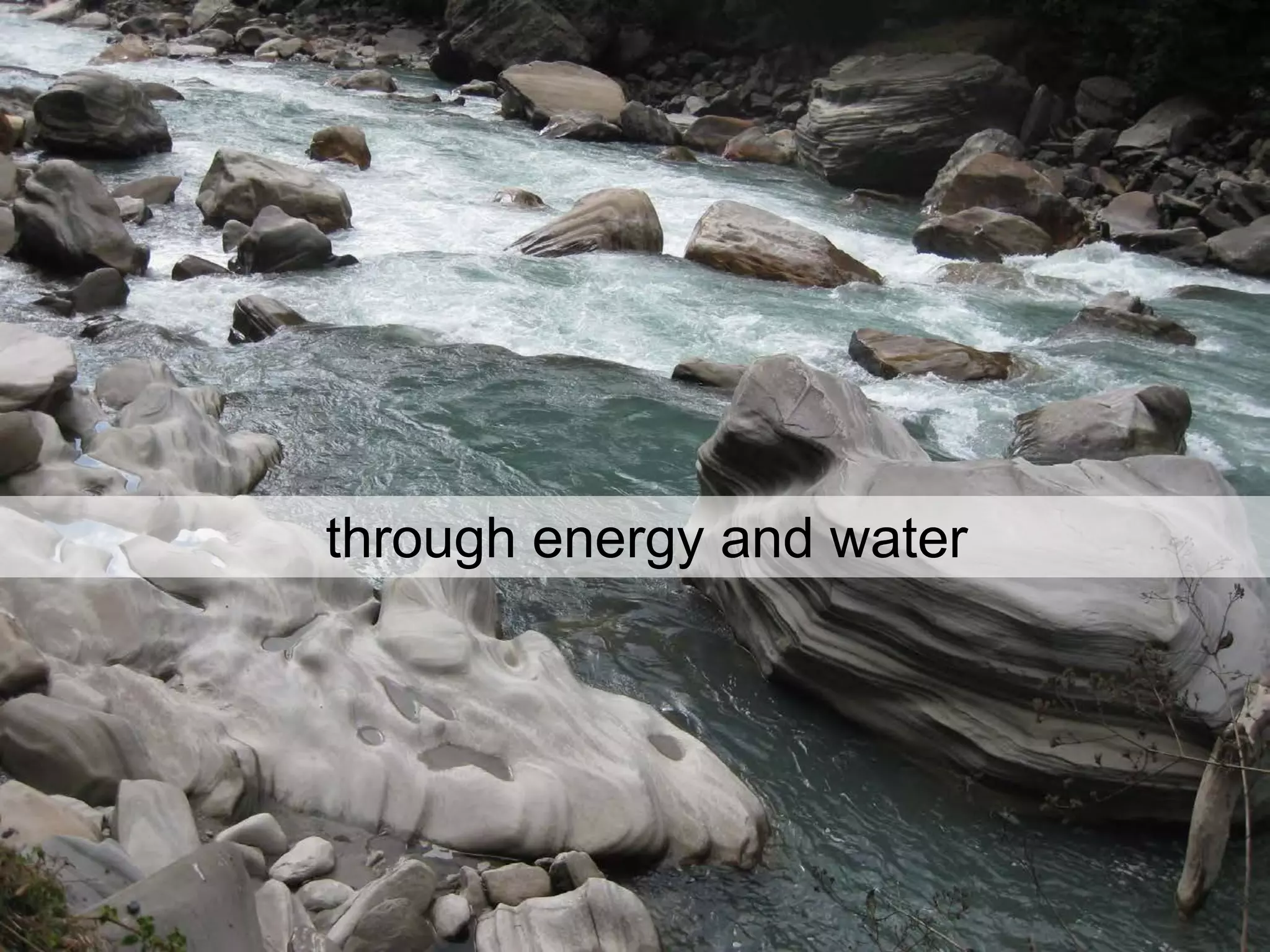 through energy and water

 