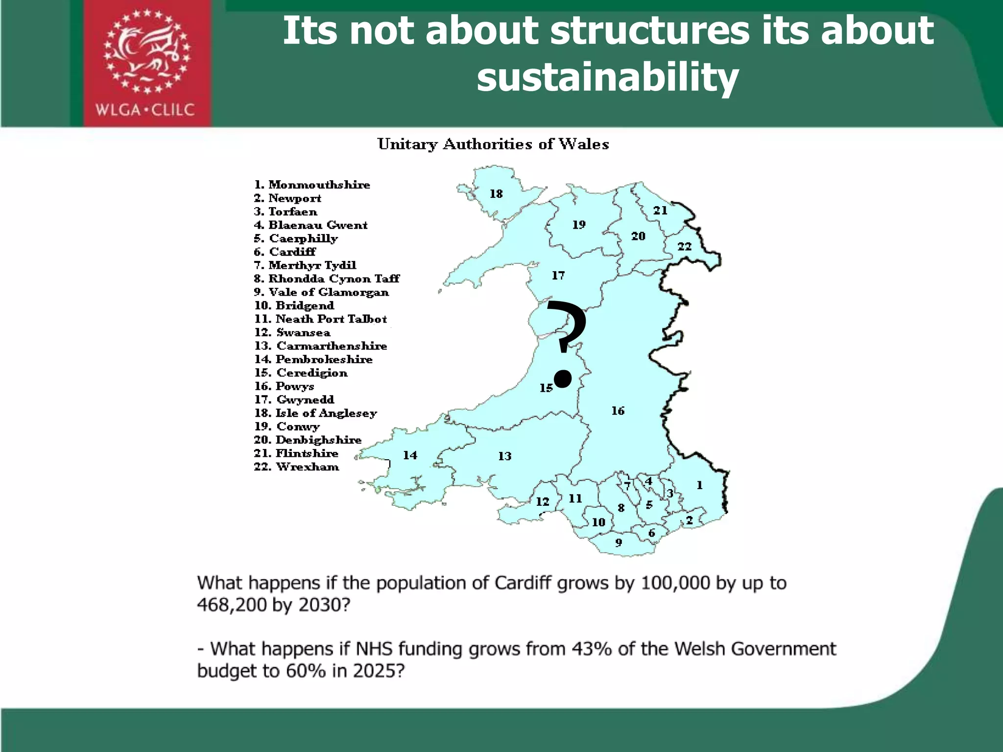 Its not about structures its about
sustainability
?
 