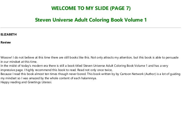 Download E Book Download Steven Universe Adult Coloring Book Volume 1 Full Acc