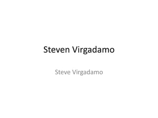Steven Virgadamo
Steve Virgadamo
 