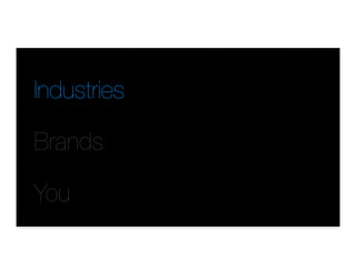Industries
Brands
You
 