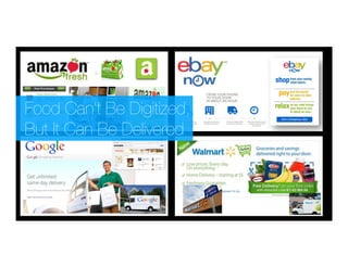 Food Can’t Be Digitized, !
But It Can Be Delivered 
 