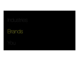 Industries
Brands
You
 