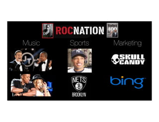 Music
 Sports
 Marketing 
 