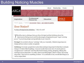 Building Noticing Muscles<br />