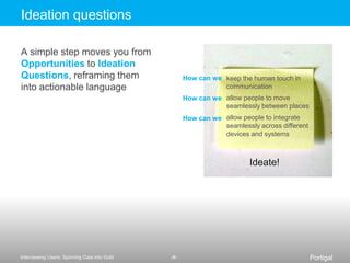 ObservingNotice what… people, placesNotice how… processes, sequences, interactionsSuspend your point of viewAvoid conclusionsAllow confusionDo it “out loud”Steve, practicing his “noticing.” You can tell because he looks like he may be a little confused.
