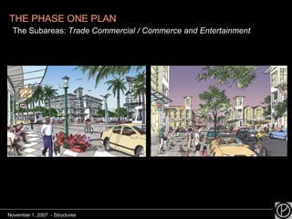 THE PHASE ONE PLAN   The Subareas:  Trade Commercial / Commerce and Entertainment November 1, 2007  - Structures 