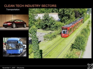 CLEAN TECH INDUSTRY SECTORS Transportation November 1, 2007  - Structures 