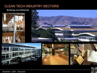 CLEAN TECH INDUSTRY SECTORS Buildings and Materials November 1, 2007  - Structures 