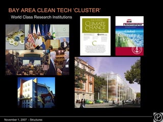 BAY AREA CLEAN TECH ‘CLUSTER’ World Class Research Institutions November 1, 2007  - Structures 
