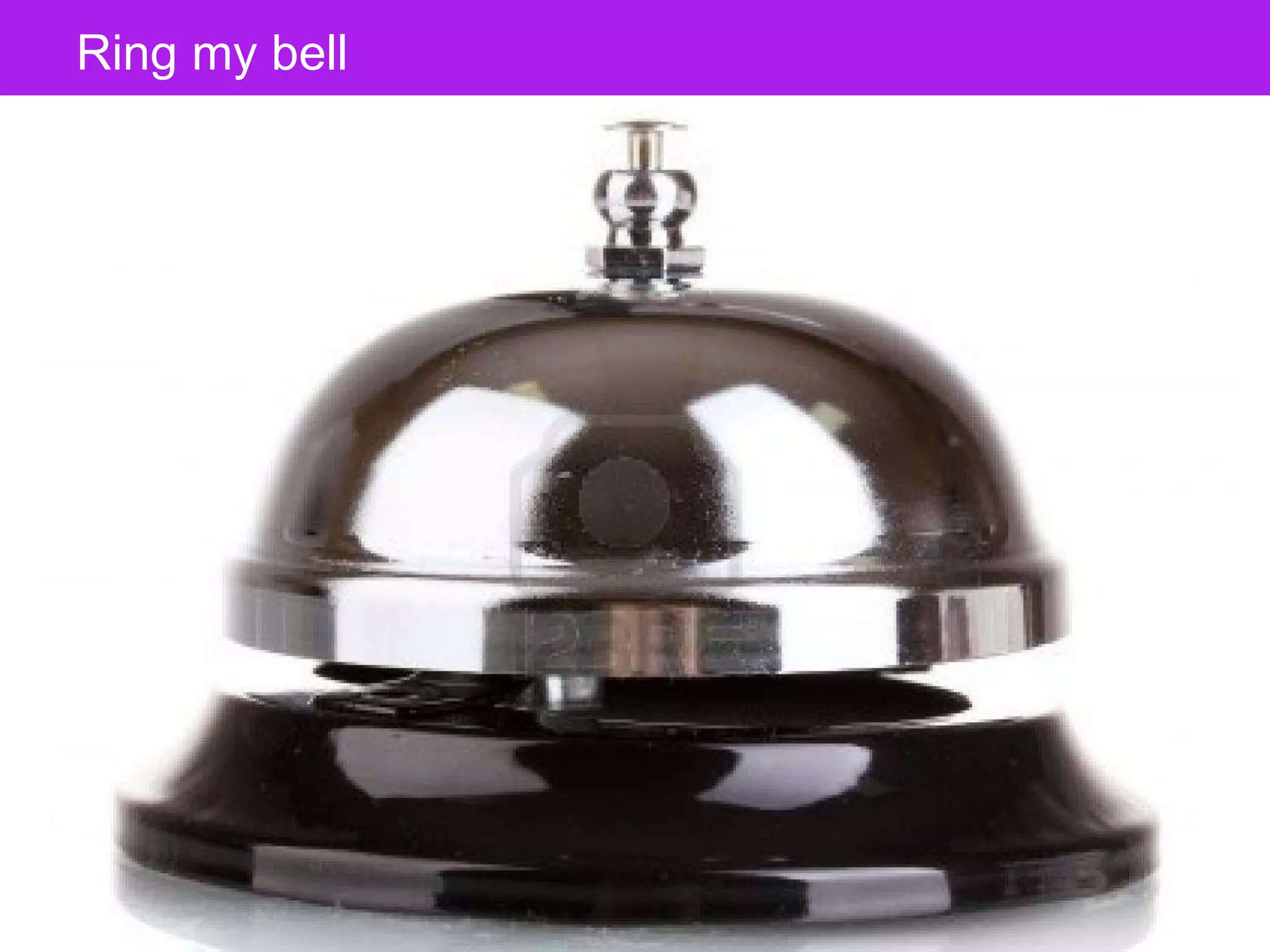 The Designer Is Present ‹#› Portigal
Click to edit Master title styleRing my bell
 