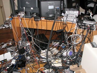 Ups, Downs and Sideways
•  If you automate a mess you end up with a….
 