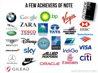 A few achievers of note
WWW.BPGROUP.ORG
 
