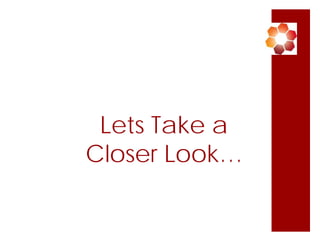 Lets Take a
Closer Look…
 