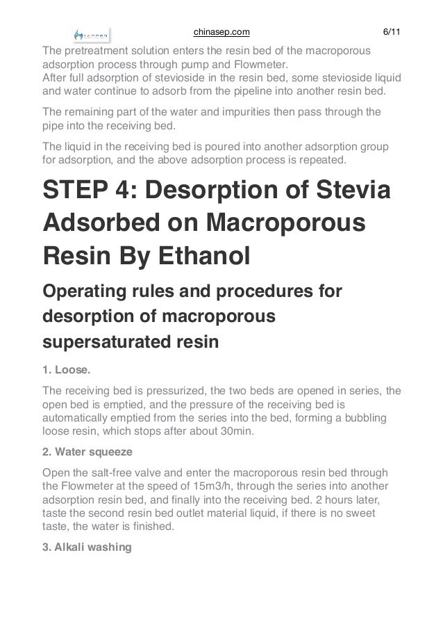 Stevia extraction technology and production process