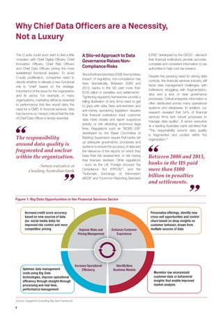 2
Why Chief Data Ofﬁcers are a Necessity,
Not a Luxury
The C-suite could soon start to feel a little
crowded, with Chief D...