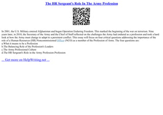 Stewardship In The Army Profession | PPT