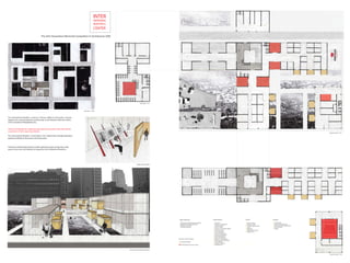 INTER
                                                                                                  NATIONAL
                                                                                                  BIOETHICS                                                                                                                                          29                          28

                                                                                                  CENTER

                                         The John Stewardson Memorial Competition in Architecture 2009


                                                                                         N



                                                                                                                                                                                                                                      22


                                                                                                                                                                                                                                                                                                                          15                  14

                                                                                                              30                   32                           23                           21
                                                                                                                                                                                                                                                                                                                13                  11
                                                                                                              31


                                                                                                                                                                                                                                                                                                                                    12




                                                                                                                                                                                                                                                         5
                                                                                                              27                        26



                                                                                                                                                                                                                                                                                                                                                           1



                                                                                                                               Sub-level 1”=16’                                                                                            7
                                                                                                                                                                                                                                                                                  6



                                                                                   Site Plan 1”=100’



The International Bioethics Center on Thomas Jefferson University’s Campus                                                                                                                                                                 8
explores the contrasts between professionals in the Bioethics field and visitors                                                                                                                                                                                                                                                                   2
of the immediate Philadelphia area.                                                                                                                                                                                                                                10
                                                                                                                                                                                                                                           9

Visitors and Bioethicists merge through experiencing spaces that interrupt the
coexistence of their opposing attitudes.
                                                                                                                                                                                                                                                                                                                                                               Ground Level 1”=16’

The International Bioethics Center allows this relationship through expanding
spatial possibility for discussion and observation.



Interactive relationships between public gathering spaces and private study
spaces serve users the freedom to experience the multitude of Bioethics.




                                                                                                                          Public Gallery Exhibit


                                                                                                                                        N


                                                                                                                                                                                                                                                                                                           19                  18
                                                                                                                                                                                                                                                                                                                                                                           17

                                                                                                                                                                                                                                                                                                                                         16
                                                                                                                                                                  25                         24




                                                                                                                                                                                                                                                                            20




                                                                                                                                                   Public Gathering                               Administrative                               Archive                                Auxiliary

                                                                                                                                                   1 MainEntrance/Lobby/Anatomical Exhibit          5 Reception                                21 Research Library                    28 Loading Dock
                                                                                                                                                                                                                                                                                      29 Recycling/Garbage Center                                              3
                                                                                                                                                   2 Rentable Public Meeting Rooms(4)               6 Director’s Staff Offices(4)              22 Librarian’s Office
                                                                                                                                                   3 Meeting/ Lecture Hall                          7 Conference Room                          23 Printing/Copying Center             30 Mechanical/Electrical/Plumbing
                                                                                                                                                   4 A/V and Green Room                             8 Director’s Office                        24 Stacks                              31 Janitorial Closet
                                                                                                                                                                                                    9 Secretary to the Director’sOffice        25 Periodicals                         32 Storage
                                                                                                                                                                                                   10 Private Restrooms                        26 Digital Archive Servers
                                                                                                                                                                                                   11 Event Planning(2)                        27 Reading Room
                                                                                                                                                                                                   12 Press Coordination(2)
                                                                                                                                                                                                   13 Speaker Coordination(2)
                                                                                                                                                                                                   14 Journal Publication(4)
                                                                                                                                                                                                   15 Web ContentEditor(4)
                                                                                                                                                     Public Vertical Circulation                  16 Research Coordination(15)
                                                                                                                                                                                                   17 Proposal and Grant Review(3)
                                                                                                                                                     PrivateStudy Spaces                          18 Intern Offices(4)
                                                                                                                                                                                                  19 Interpreter Offices(2)                                                                                                                            4
                                                                                                                                                     Public Gathering/Discussion Spaces           20 Staff Restrooms



                                                                                                               Green Space in Northern Exterior


                                                                                                                                                                                                                                                                                                                                                               Second Level 1”=16’
 