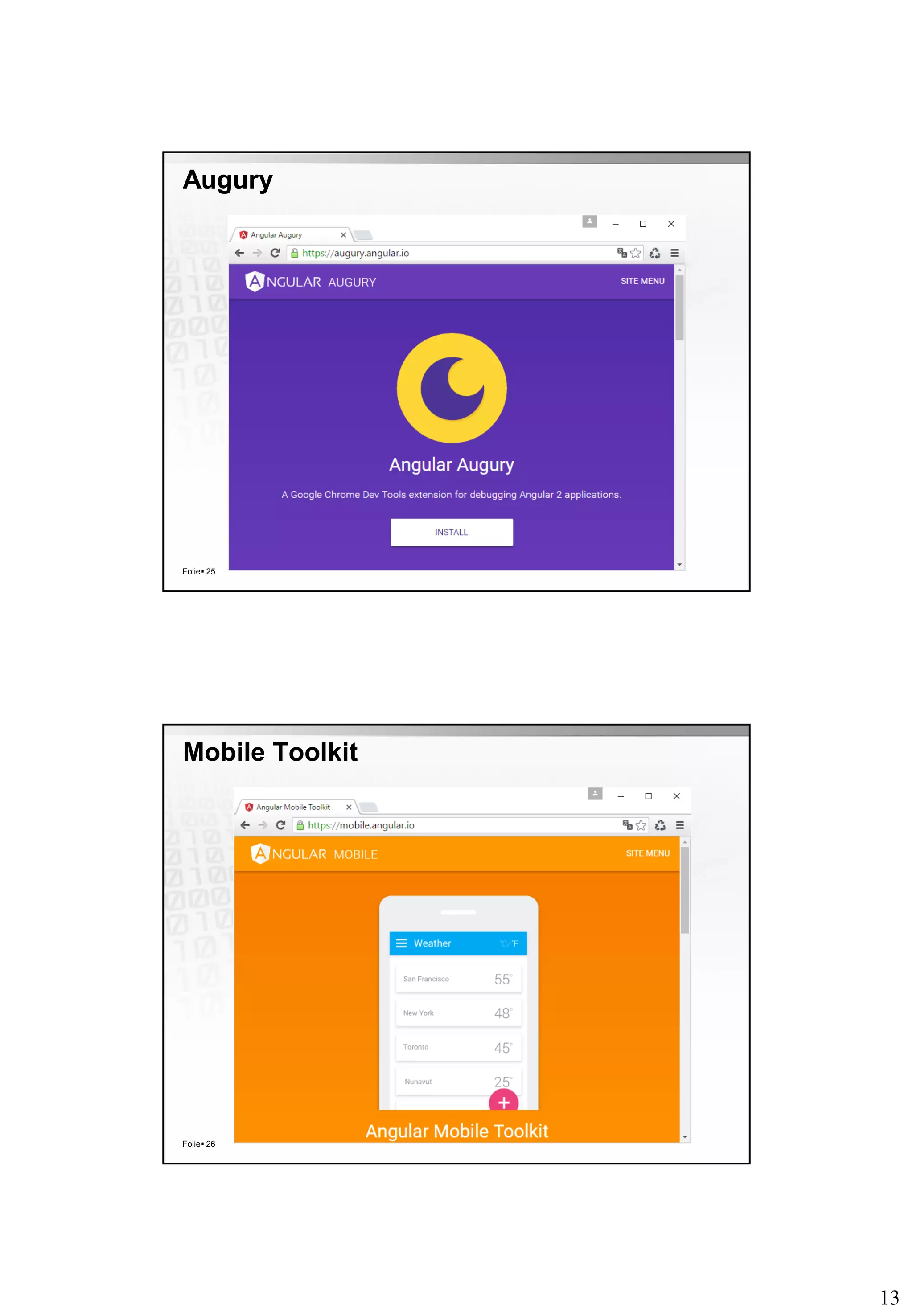 13
Augury
Folie 25
Mobile Toolkit
Folie 26
 