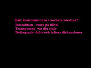 Sociala medier - en inspiration 