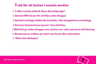 Sociala medier - en inspiration 