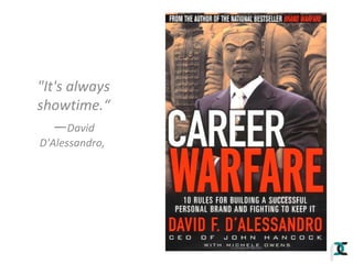 "It's always
showtime.“
—David
D'Alessandro,

 