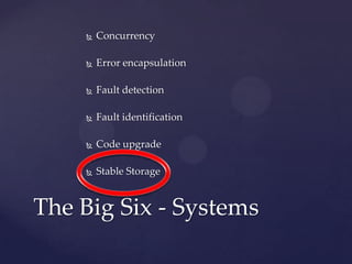 V 1.0 © Ubiquiti Networks, Inc. All Rights Reserved
Erlang – because s**t happens
Processes!
Let it crash
(all the co-operating ones , that is)
Supervisors can restart them
From
http://www.erlang.org/download/armstrong_thesis_2003.pdf
 