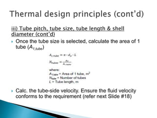 Thermal rating of Shell & Tube Heat Exchanger | PPTX