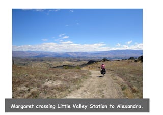 Margaret crossing Little Valley Station to Alexandra.

 