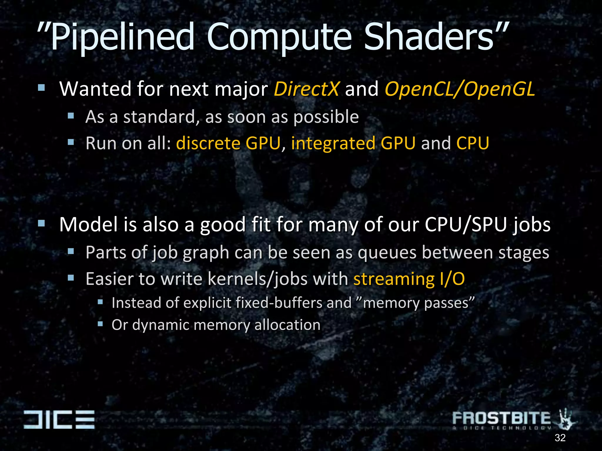 3 major challenges/goals going forward:How do we make it easier to develop, maintain & parallelize general game code?What do we need to continue to innovate & scale up real-time computational graphics?How can we move & scale up advanced simulation and non-graphics tasks to data-parallel manycore processors?ChallengesMost likely the same solution(s)!25