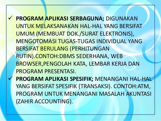 penjelasan tentang perangkat lunak