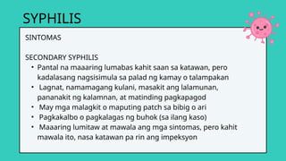 Syphilis In Tagalog sexualy transmitted infections among adolescdent | PPTX