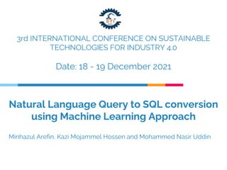Natural Language Query to SQL conversion using Machine Learning ...