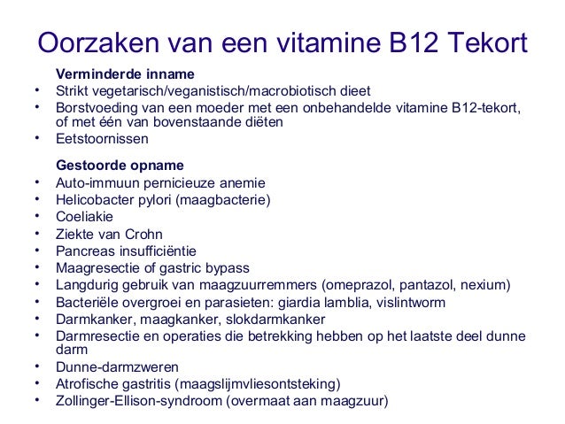 vit b12 tekort oorzaak vit b12 tekort oorzaak