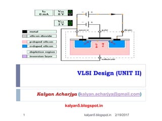 VLSI Design (UNIT II)
Kalyan Acharjya (kalyan.acharjya@gmail.com)
2/19/20171
kalyan5.blogspot.in
kalyan5.blogspot.in
 