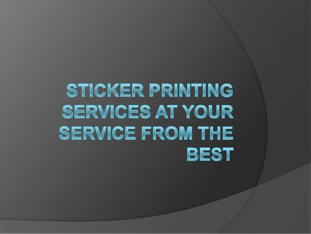 sticker printing services