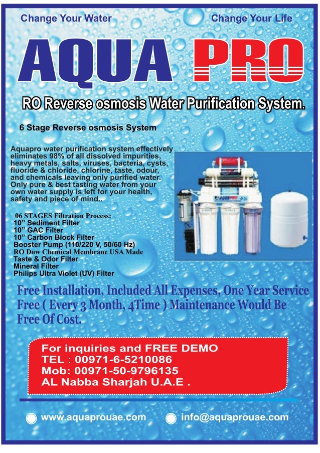 AQUAPRO RO DRINKING WATER PURIFICATION SYSTEM ( AQUAPRO ) 0563512599