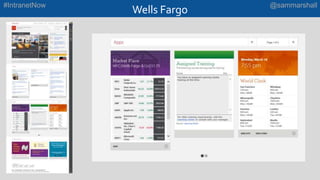 Wells Fargo#IntranetNow @sammarshall
 