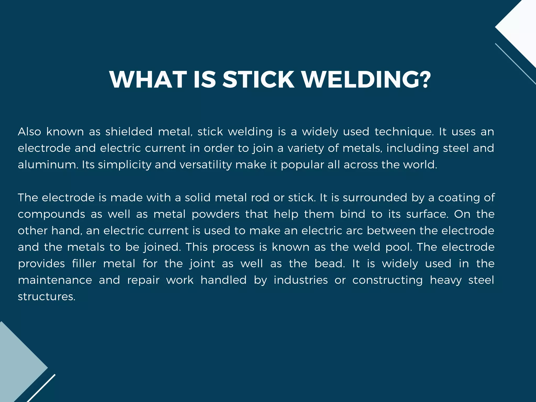 Stick welding an ultimate guide for beginners PPT