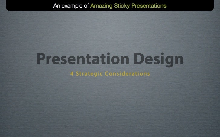 sticky presentations quick start effective presentation design