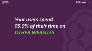 15
Your users spend
99.9% of their time on
OTHER WEBSITES
 