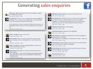Generating sales enquiries
 