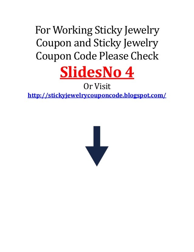Sticky jewelry coupon code
