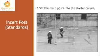 • Set the main posts into the starter collars.
Insert Post
(Standards)
 