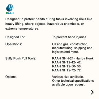 Stiffy Push Pull Tools - Hand Safety RAAH Group Inc | PDF
