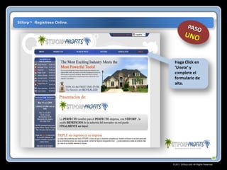 $tiforp™ Regístrese Online.

Haga Click en
‘Unete’ y
complete el
formulario de
alta.

© 2011 Stiforp.com All Rights Reserved.

 