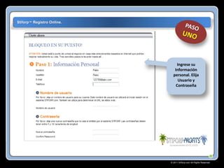 $tiforp™ Registro Online.

Ingrese su
Información
personal. Elija
Usuario y
Contraseña

© 2011 Stiforp.com All Rights Reserved.

 