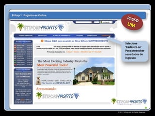 $tiforp™ Regístre-se Online.




                                         Selecione
                                         ‘Cadastre-se’
                                         Para preencher
                                         seus dados de
                                         ingresso




                               © 2011 Stiforp.com All Rights Reserved.
 