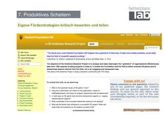 7. Produktives Scheitern!

Eigene Förderstrategien kritisch bewerten und teilen




                                                       100
 